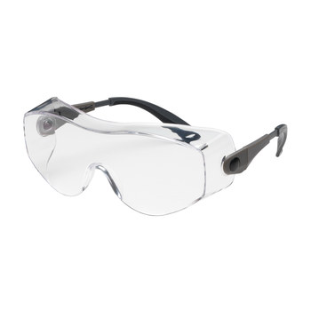 Picture of Bouton Optical Oversite 250-98 Clear Black/Gray Polycarbonate Over The Glass (OTG) Safety Glasses (Main product image)