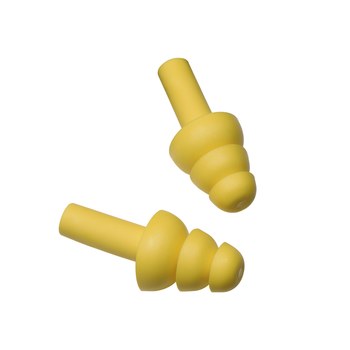 Picture of 3M E-A-R UltraFit 340-4003 Yellow Universal Thermoplastic Elastomer Foam Reusable Uncorded Triple-Flange Ear Plugs (Main product image)