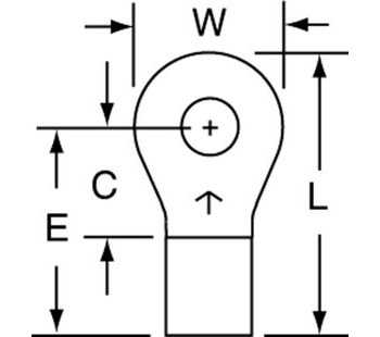 Picture of 3M Scotchlok - M10-6RX Brazed Ring Terminal (Main product image)