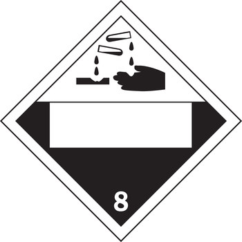 Picture of Brady B-120 Fiberglass Reinforced Polyester Square White Truck Placards Sign part number 60419 (Main product image)
