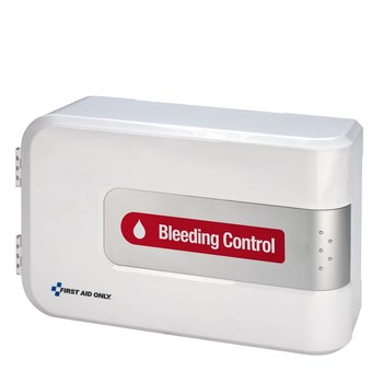 First Aid Only Bleeding Control Station - 5.25 in Width - 15.5 in Length - 9.75 in Height - Plastic Case Construction - 092265-91104