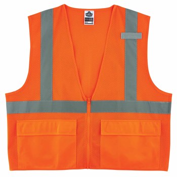 Ergodyne Glowear High-Visibility Vest 8220Z 21115 - Size Large/XL - High-Visibility Orange