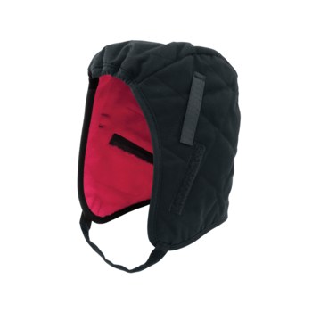 Global Glove Bullhead Safety Black Universal Cotton Cold Weather Head Liner - 2-Point Strap Type - Hook & Loop - 816679-01958