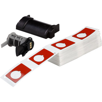 Picture of Brady Red Polyester Thermal Transfer PTLEP-168-593-RD Die-Cut Thermal Transfer Printer Label Roll (Main product image)