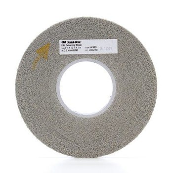 3M Scotch-Brite XL-WL Convolute Aluminum Oxide Medium Deburring Wheel - Medium Grade - Arbor Attachment - 8 in Diameter - 3 in Center Hole - 1/2 in Thickness - 17459
