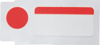 Brady B33-181-494-RD Thermal Transfer Printable Labels - 1 in x 0.5 in - Polyester - Red / White - B-494 - 60957