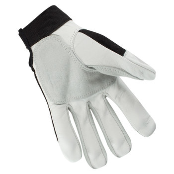 Valeo V255 Black/White Medium Goatskin Leather Work Gloves - VI3732ME