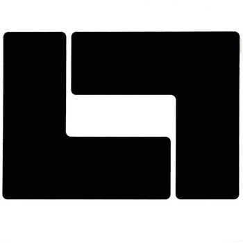 Picture of Brady Black L Laminated Indoor Polyester 104446 Corner Marking Label (Main product image)
