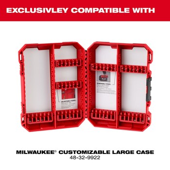 Milwaukee Red Polypropylene Large Case Rows - 0.69 in Length - 3.5 in Wide - 48-32-9935