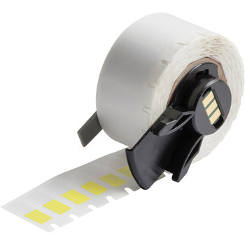 Picture of Brady Clear / Yellow Self-Extinguishing, Self-Laminating Vinyl Thermal Transfer PTL-10-427-YL Die-Cut Thermal Transfer Printer Label Roll (Main product image)