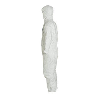 Dupont Chemical-Resistant Coveralls TY127S WH TY127SWHMD0025PI - Size Medium - White