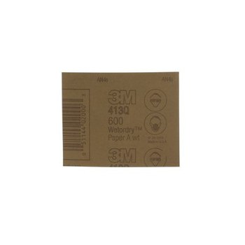 3M Wetordry 413Q Sand Paper Sheet 14945 - 4 1/2 in x 5 1/2 in - Silicon Carbide - 600 - Super Fine