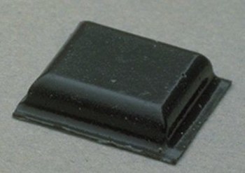 3M Bumpon SJ5007 Black Bumper/Spacer Pad - Square Shaped Bumper - 0.413 in Width - 0.98 in Height - 62728