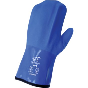 Global Glove FrogWear One Size Fits All Cold Condition Gloves - PVC Full Coverage Coating - 12 in Length - Velvet Insulation - 8490MT