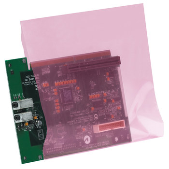 Pink Anti-Static Flat Poly Bag - 10 in x 14 in - 4 mil Thick - 10594