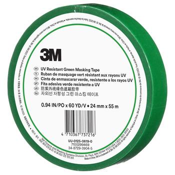 3M Green UV Resistant Masking Tape - 24 mm Width x 55 m Length