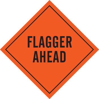 Picture of Brady Vinyl Diamond Orange English Road Construction Sign part number 56791 (Main product image)