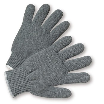 Picture of West Chester 708SG Gray X-Small (Youth's) Cotton/Polyester Full Fingered General Purpose Gloves (Main product image)