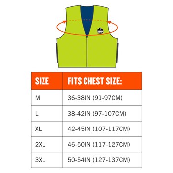 Ergodyne Chill-Its Cooling Vest 6665 12534 - Size Large - Yellow