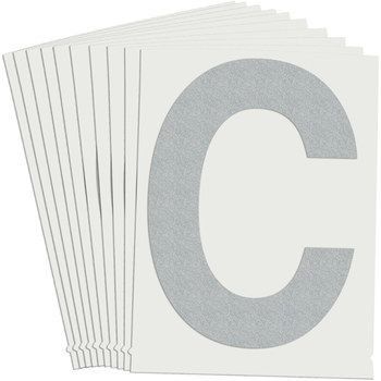 Picture of Brady Quik-Lite White Reflective Outdoor 9770-C Letter Label (Main product image)