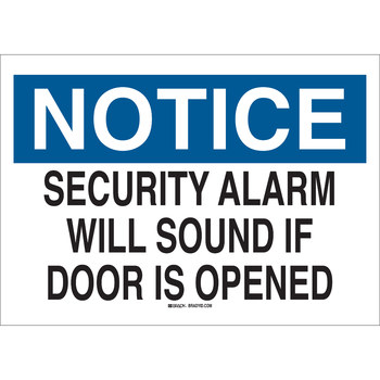 Picture of Brady B-563 High Density Polypropylene Rectangle White English Security Sign part number 116201 (Main product image)