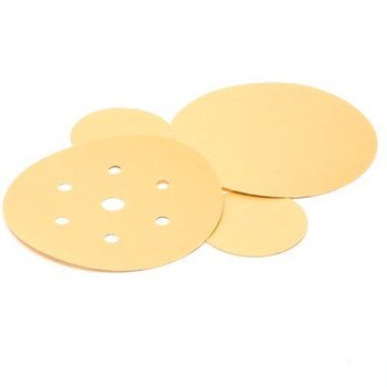 3M Hookit 901 Coated Aluminum Oxide Yellow Hook & Loop Disc - Paper Backing - A Weight - P600 Grit - Extra Fine - 6 in Diameter - 00923
