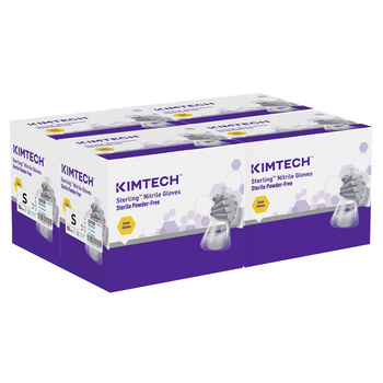 Kimtech White Small Powder Free Disposable Gloves - Medical Exam Grade - 9 in Length - Rough Finish - 53130