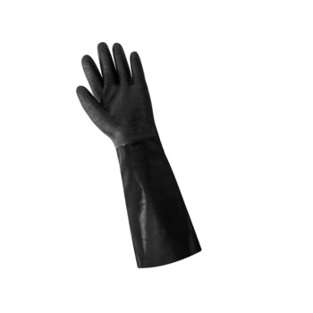 Global Glove Frogwear 9918R Black Large Chemical-Resistant Gloves - 18 in Length - Rough Finish - 9918R/LG