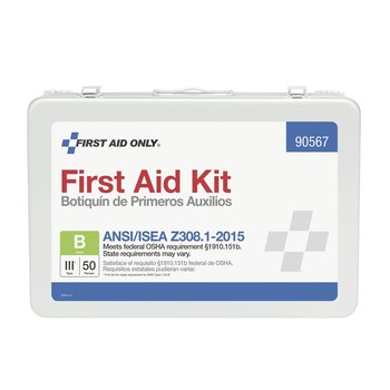 First Aid Only First Aid Kit - 2.63 in Width - 14 in Length - 9 in Height - Metal Case Construction - 092265-90567