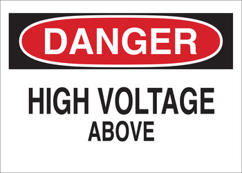 Picture of Brady B-120 Fiberglass Reinforced Polyester Rectangle White English Electrical Safety Sign part number 76072 (Main product image)