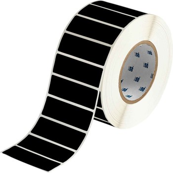Brady THT-18-8591-3-BK Die-Cut Printer Label Roll - 3 in x 1 in - Polyester - Black - B-8591 - 58827