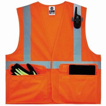 Ergodyne Glowear High-Visibility Vest 8220HL 21135 - Size Large/XL - High-Visibility Orange