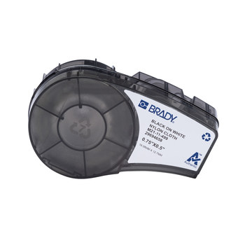 Picture of Brady M21 Black on White Nylon M21 Thermal Transfer 152090 Die-Cut Thermal Transfer Printer Cartridges (Main product image)
