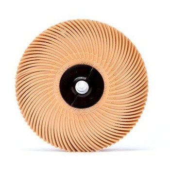 3M Scotch-Brite Ceramic RB-ZB Radial Bristle Brush - Ultra Fine Grade - 3/8 in Center Hole - 3 in Outside Diameter - 30131