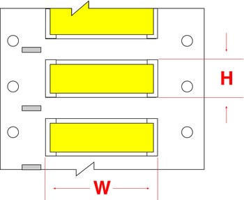 Picture of Brady Permasleeve Yellow Heat-Shrinkable Polyolefin Thermal Transfer ZH-750-2-YL-S Die-Cut Thermal Transfer Printer Sleeve (Main product image)