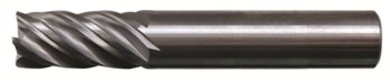 Bassett - 3/8 in Dia. Variable Index Carbide End Mill - 5 Flute - 2 1/2 in Length - B40446
