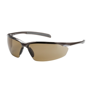 Picture of Bouton Optical Commander 250-33 Brown Gloss Bronze Polycarbonate Standard Safety Glasses (Main product image)