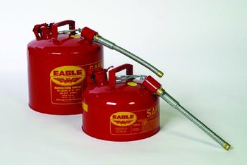 Picture of Eagle Red Galvanized Steel Flexible Spout 2 gal Safety Can (Main product image)