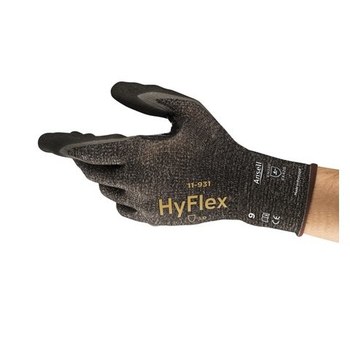 Ansell HyFlex Intercept 11-931 Gray 6 Cut Resistant Gloves - ANSI 2 Cut Resistance - Nitrile Foam Palm & Fingers Coating