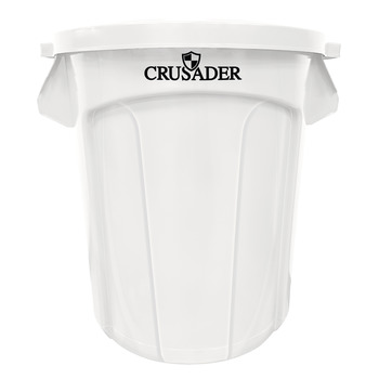 Picture of Quantum Storage CTC-20WT Crusader Round 20 gal White Polyethylene Heavy-Duty Utility Container (Main product image)
