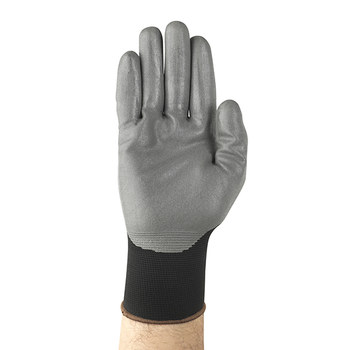 Ansell HyFlex 11-421 Black/Gray 9 Cut-Resistant Glove - ANSI A1 Cut Resistance - Polyurethane Coating