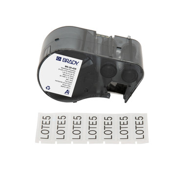 Picture of Brady MetaLabel Black on Light Gray Polyester Thermal Transfer M5-29-428 Metallized Labels (Main product image)