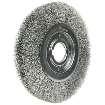 Weiler 06530 Wheel Brush - 10 in Dia - Crimped Stainless Steel Bristle