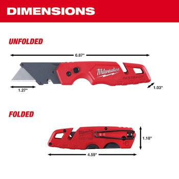 Milwaukee FASTBACK 48-22-1504 Utility Knife Set - Steel - 6.87 in - 55781