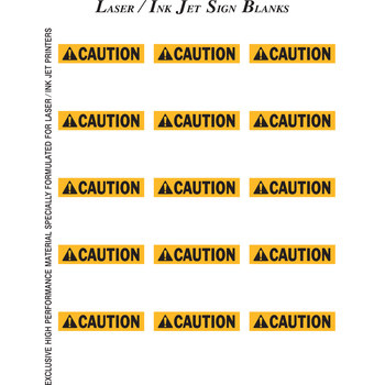 Picture of Brady Black / Yellow on White Write-On Polyester Ink-Jet, Laser 12874 Ink-Jet, Laser Printable Label (Main product image)