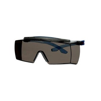 3M SecureFit 3700 OTG Series Safety Glasses SF3702XSGAF-BLU - Scotchgard AF/AS Gray Lens, Blue Temples, Brow Guard