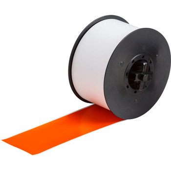 Picture of Brady Orange Indoor / Outdoor Vinyl Thermal Transfer 120859 Continuous Thermal Transfer Printer Label Roll (Main product image)