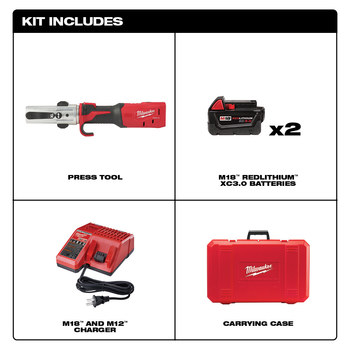 Milwaukee M18 FORCE LOGIC Press Jaw Tool Kit 2773-20L -.5 in – 4 in CU, .5