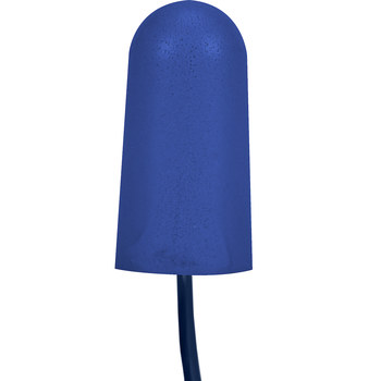 Picture of PIP PowerSoft Pro Bullet Blue Standard Polyurethane Foam Disposable Corded Tapered Ear Plugs (Main product image)