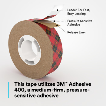 3M Scotch ATG 924 Clear Transfer Tape - 1/2 in Width x 36 yd Length - 2 mil Thick - Densified Kraft Paper Liner - 03331